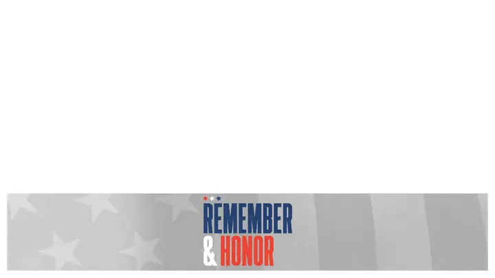 Remember & Honor: lower third