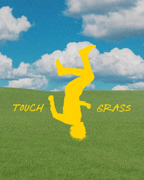 Touch Grass: social post