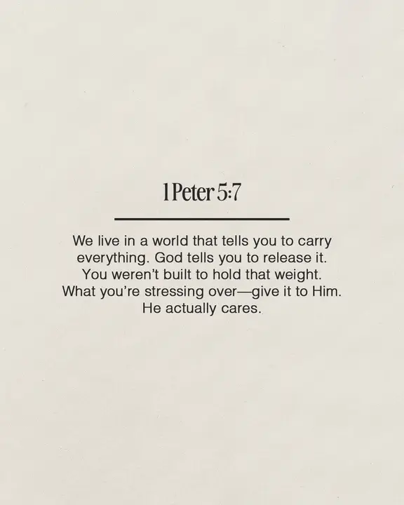 1 Peter 5:7: social post