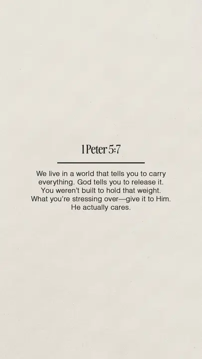 1 Peter 5:7: story