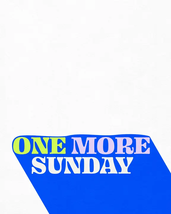 One More Sunday: social post