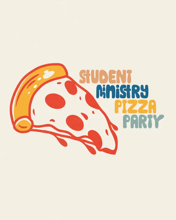 Student Ministry Pizza Party: social post