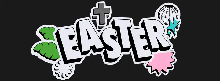 Retro Easter: facebook cover