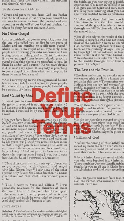 Define Your Terms: story