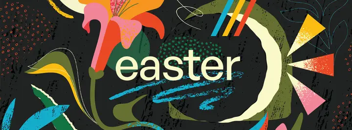 Vibrant Easter: facebook cover