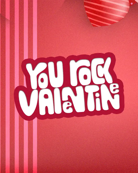 You Rock Valentine: social post