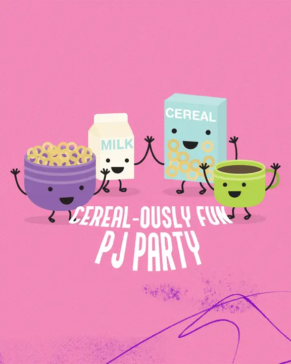 Cereal-ously Fun PJ Party: social post