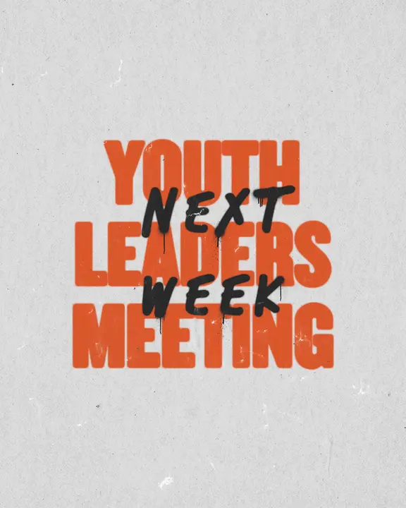 Youth Leaders Meeting Next Week: social post