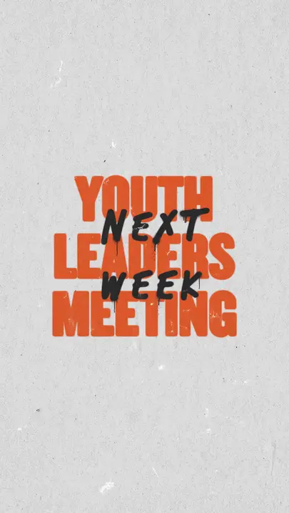 Youth Leaders Meeting Next Week: story