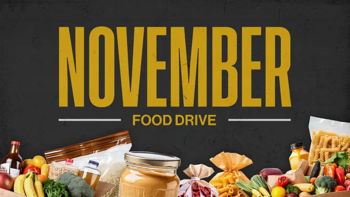 November Food Drive: 4K slide