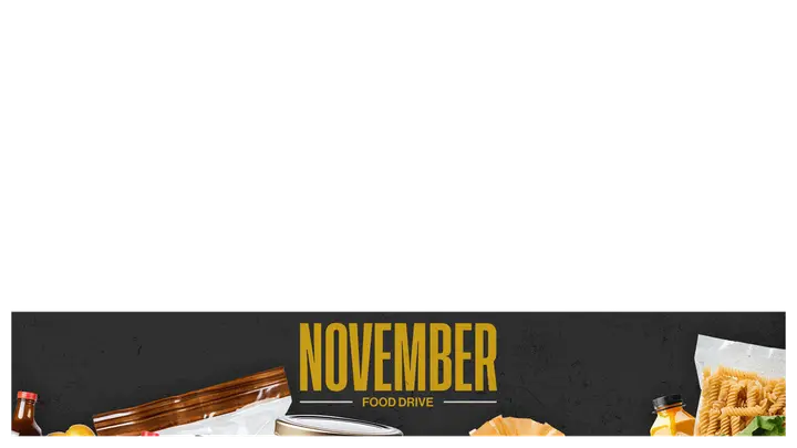 November Food Drive: lower third