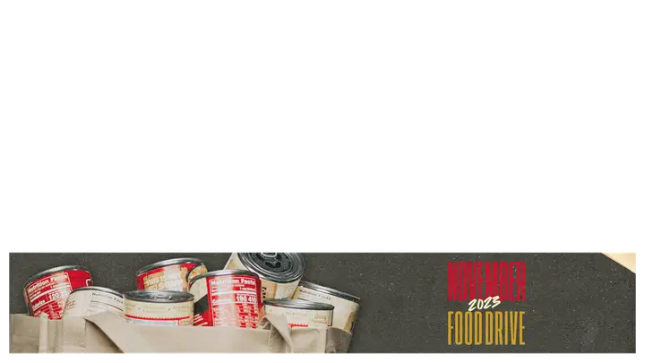 November Food Drive: lower third