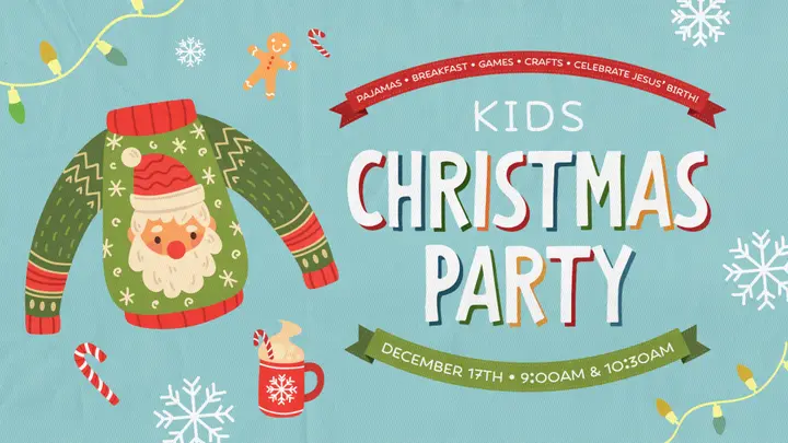 Kids Christmas Party: 4K slide