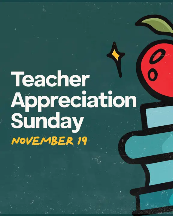 Teacher Appreciation Sunday: social post