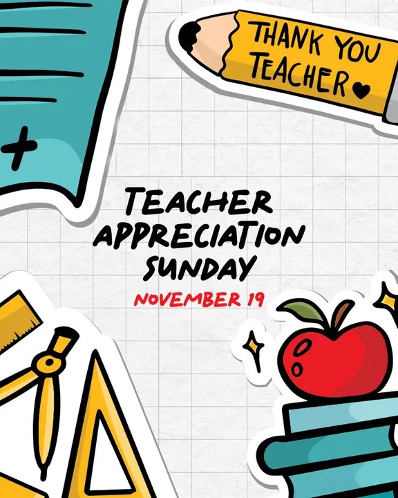 Teacher Appreciation Sunday: social post