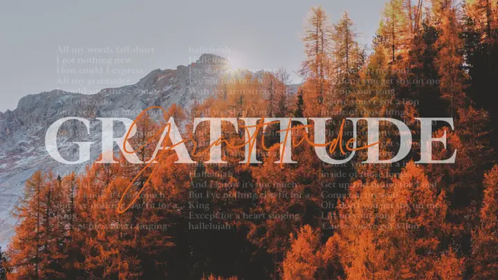 Gratitude: 4K slide