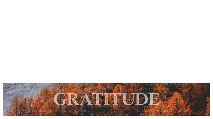 Gratitude: lower third