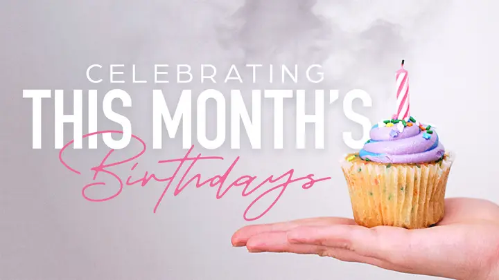 This Month’s Birthdays: title slide 1