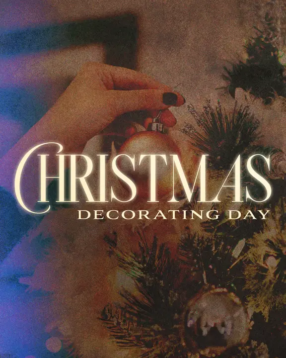 Christmas Decorating Day: social post