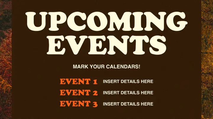 Fall Leaves Slide Pack: upcoming events slide