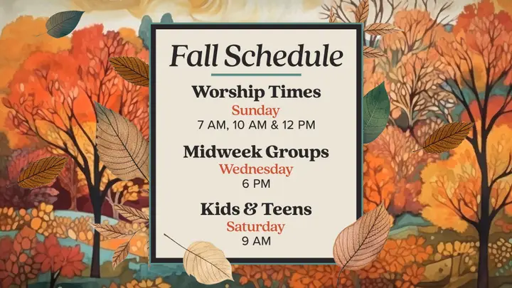 Fall Schedule: 4K slide