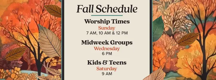 Fall Schedule: facebook cover