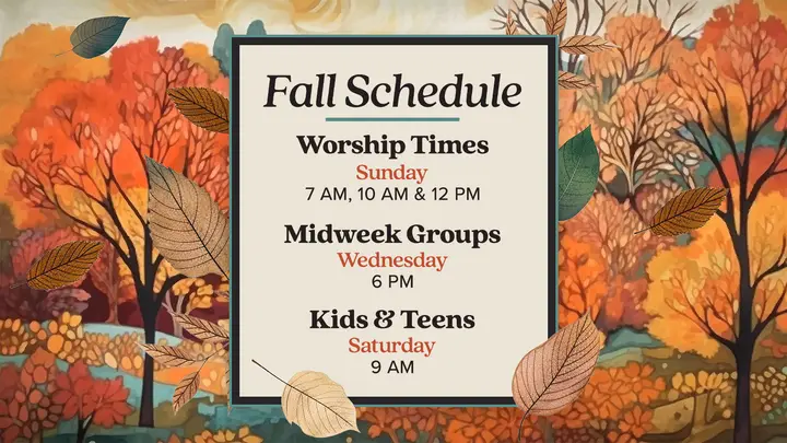 Fall Schedule: title slide