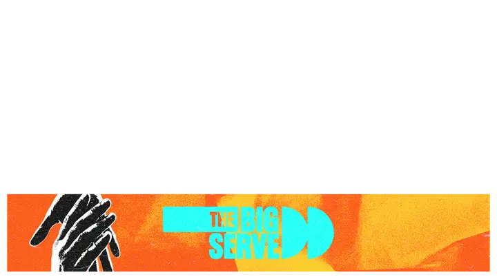 The Big Serve: lower third