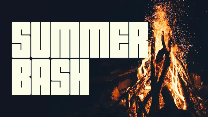 Summer Bash: title slide