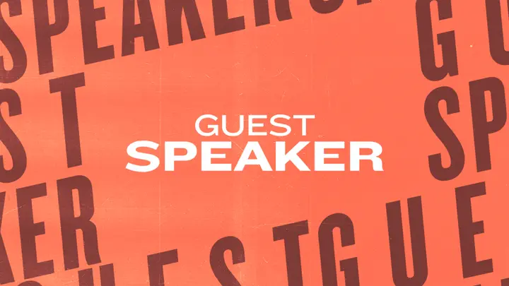 Guest Speaker: title slide