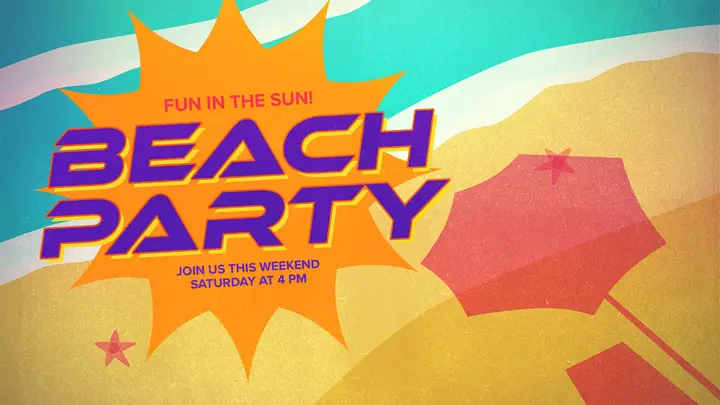 Beach Party: title slide 1