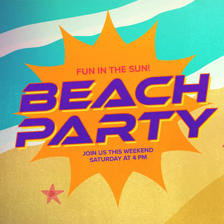 Beach Party: social post
