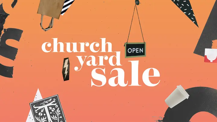 Church Yard Sale: title slide 1