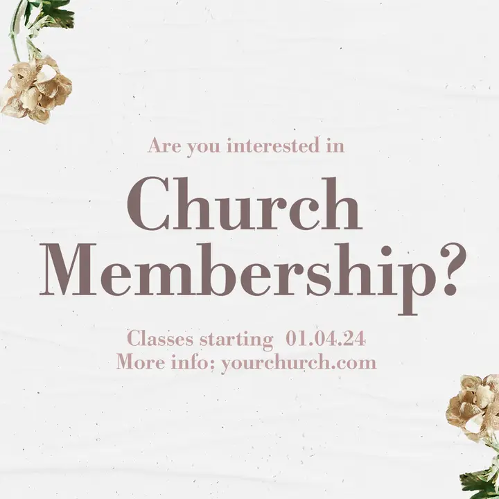 Church Membership: social post