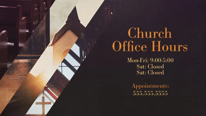 Church Office Hours: title slide 1