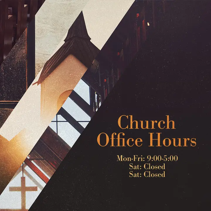 Church Office Hours: social post