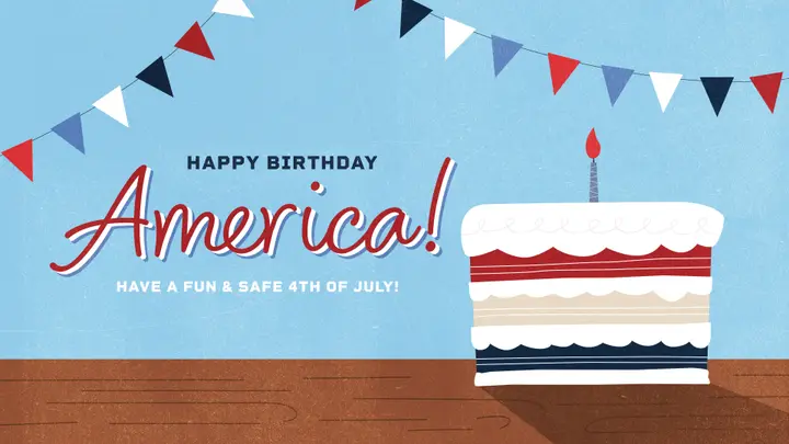 Happy Birthday, America: 4K slide