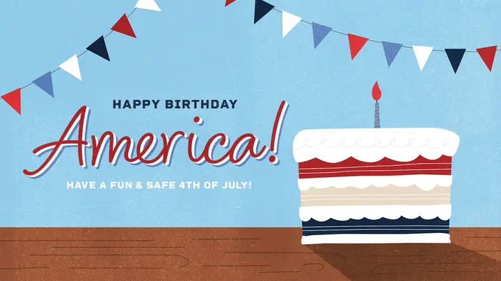 Happy Birthday, America: title slide
