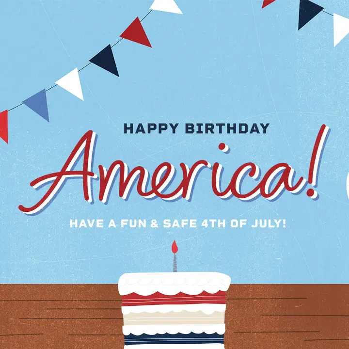 Happy Birthday, America: social post