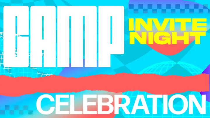 Camp Celebration Invite Night: title slide