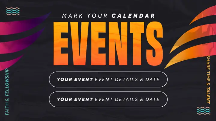 New Events Neon Waves: title slide 2