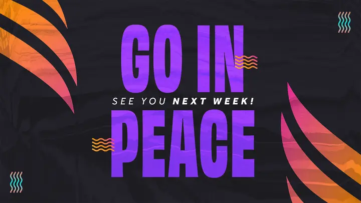 Go In Peace Neon Waves: title slide 1