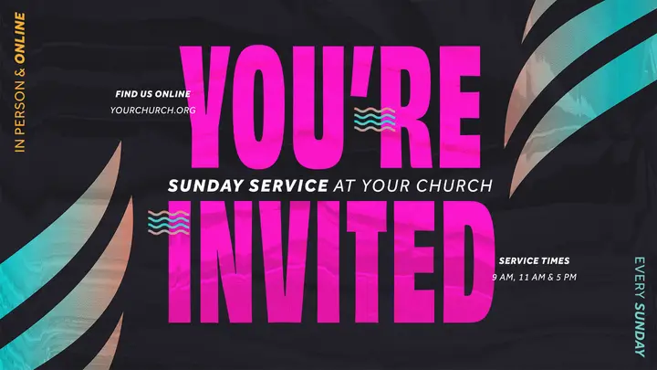 You’re Invited Neon Waves: title slide 2