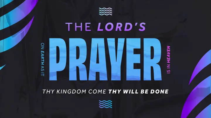 The Lord’s Prayer Neon Waves: title slide