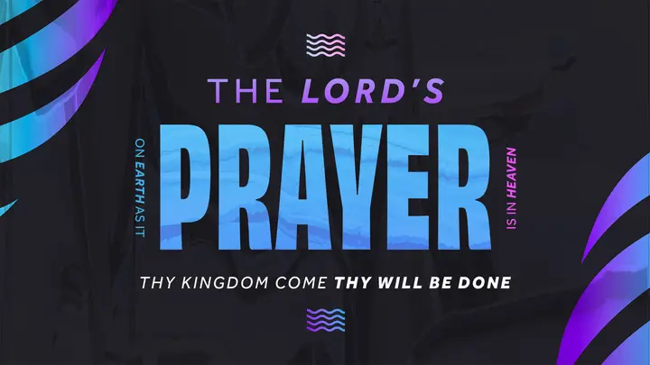 The Lord’s Prayer Neon Waves: HD slide