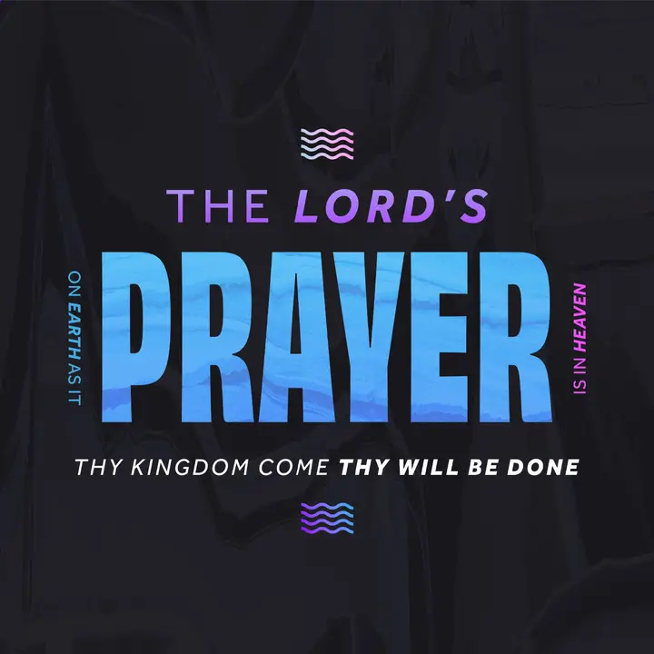 The Lord’s Prayer Neon Waves: social post