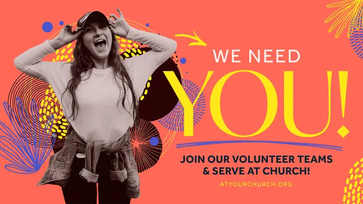 We Need You Volunteer: title slide