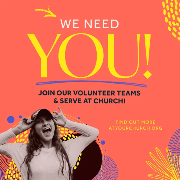 We Need You Volunteer: social post