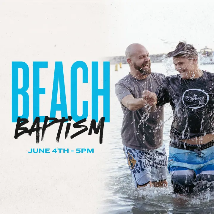 Beach Baptism: social post