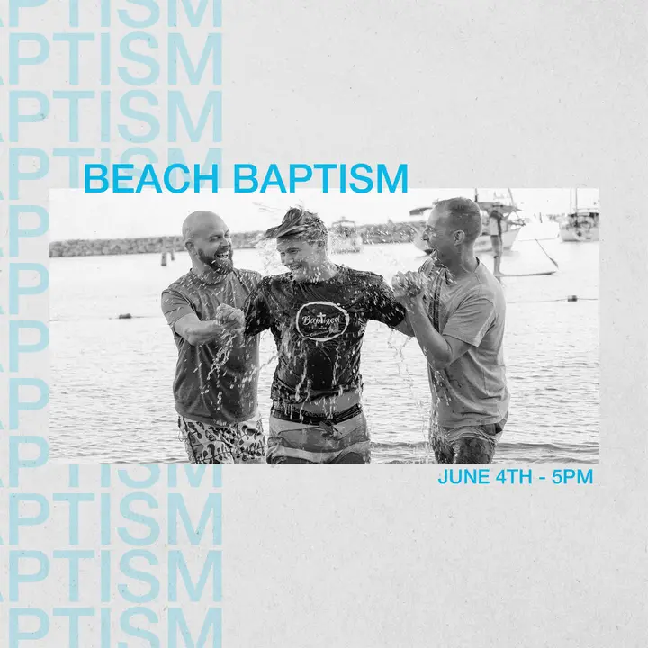 Beach Baptism: social post